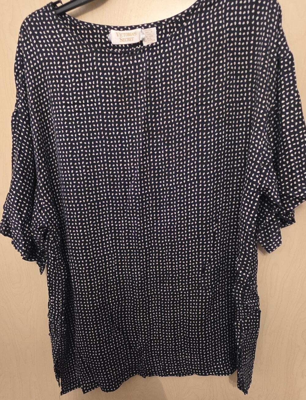 Vintage Victoria's Secret Gold Label 100% Silk Print Shirt Size M/L